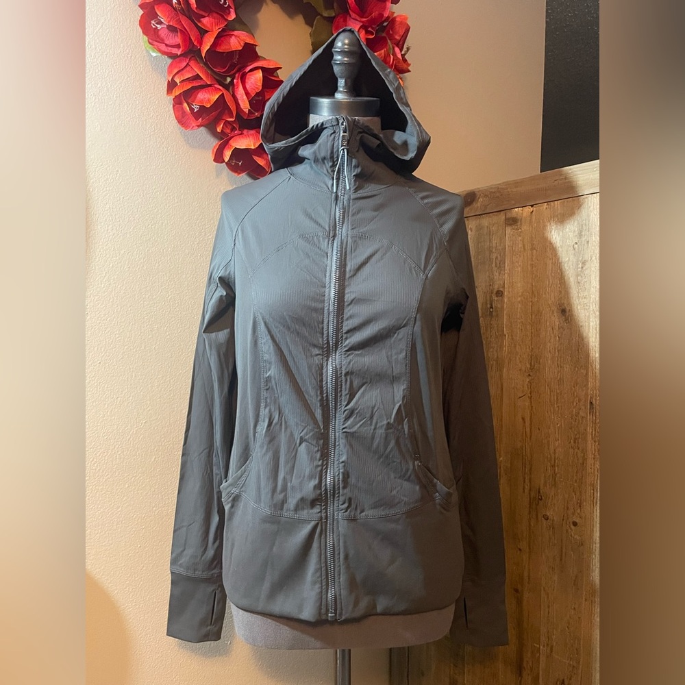 CRZ YOGA Women's Hooded Utility Jacket - Gray